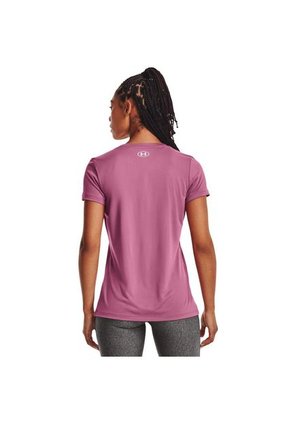 Camiseta Under Armour Tech Solid Lc Crest Mujer-Rosa