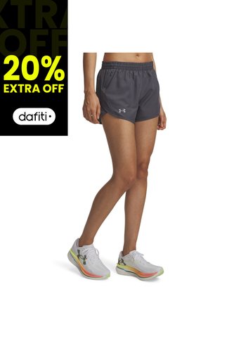 Short Mujer Under Armour Ua Fly By 3 Shorts Gris Under Armour Under Armour