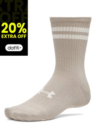 Medias Hombre Under Armour Essential 6Pk Crew Marrón Under Armour Under Armour