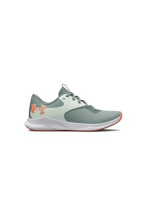 Tenis Verde-Blanco-Naranja Under Armour Charged Aurora 2