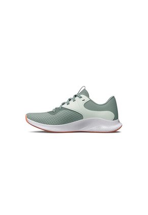 Tenis Verde-Blanco-Naranja Under Armour Charged Aurora 2