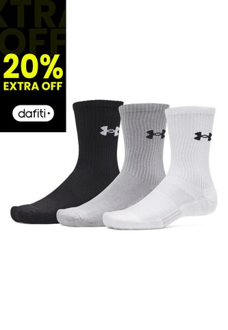 Medias Hombre Under Armour Performance Cotton 3P Blanco Under Armour Under Armour