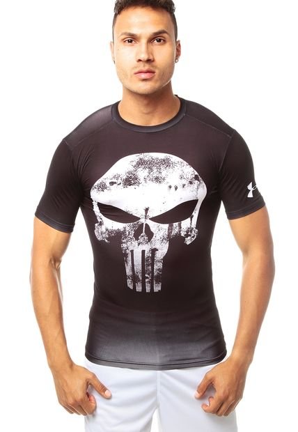 Beca En la cabeza de Pensamiento Camiseta Negra Under Armour Ae Comp Punisher Team - Compra Ahora | Dafiti  Colombia