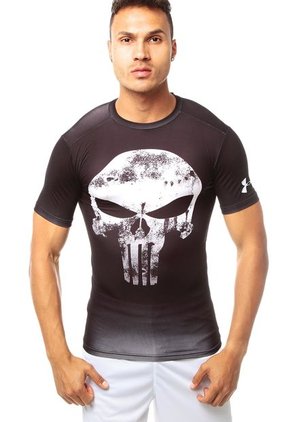 Camiseta Negra Under Armour Ae Comp Punisher Team
