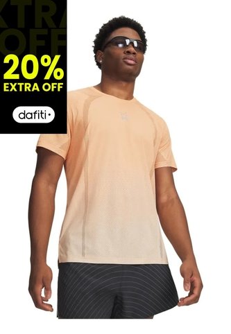 Short Hombre UNDER ARMOUR HALO RUN SHORTSLEEVE Naranja Under Armour Under Armour