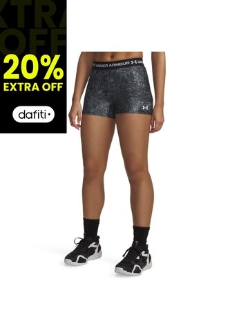 Short Mujer Under Armour HEATGEAR PRNT SHORTY Negro Under Armour Under Armour