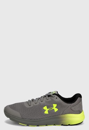Tenis Running Gris-Verde UNDER ARMOUR Surge 2