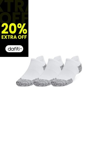 Medias Under Armour Velociti Run Cush 3P -Blanco Under Armour