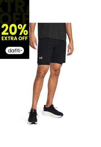 Pantaloneta Under Armour Launch 7 2N1 Hombre-Negro Under Armour