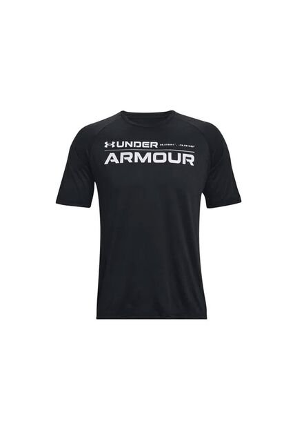 Camiseta Negro-Blanco Under Armour Tech 2.0 Wordmark
