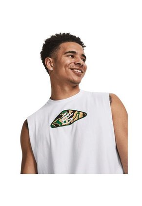 Camiseta Hombre UNDER ARMOUR CURRY SLVS TEE Blanco Under Armour