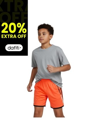 Pantaloneta Under Armour Stunt 3.0 Niño-Naranja Under Armour