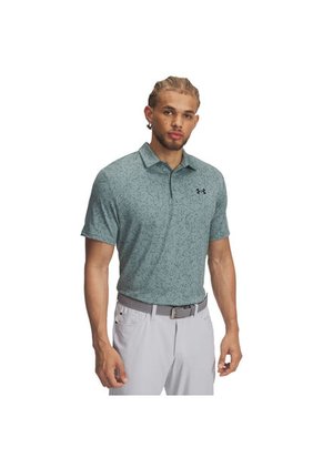 Camisa Hombre Under Armour PLAYOFF 3 PRNTD POLO Verde Under Armour