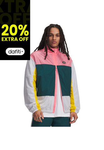 Chaqueta Hombre Under Armour ICON WOVEN TRACK FZ Rosado Under Armour Under Armour
