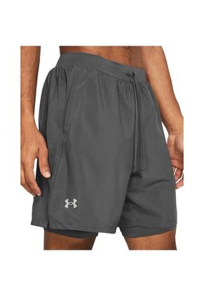 Short Hombre UNDER ARMOUR LAUNCH 7 2N1 SHORTS Gris Under Armour