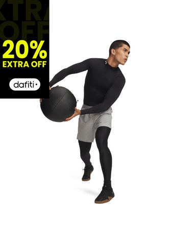 Camiseta Hombre Under Armour HG ARMR COMP MOCK LS Negro Under Armour Under Armour