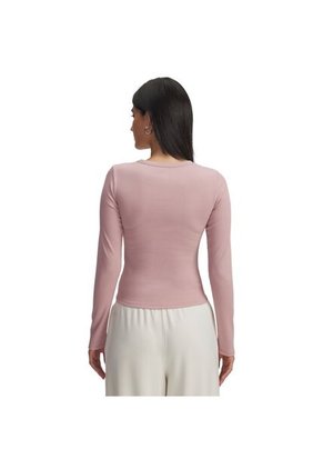 Camiseta Manga Larga Mujer Under Armour UA RIVAL RIB LS Rosado Under Armour