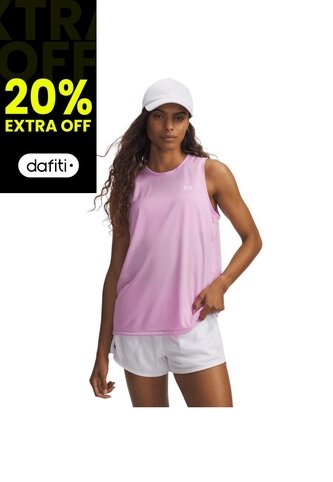 Camiseta Sin Mangas Mujer Under Armour TECH TANK SOLID Rosado Under Armour Under Armour