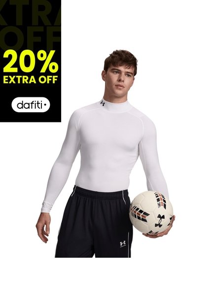 Camiseta Hombre Under Armour HG ARMR COMP MOCK LS Blanco Under Armour