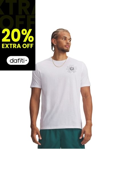 Camiseta Hombre Under Armour UA M RADIAL WM SS Blanco Under Armour