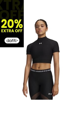 Camiseta Mujer Under Armour HEATGEAR CROP MCK SS Negro Under Armour Under Armour