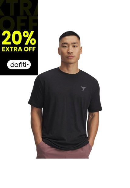 Camiseta Under Armour Pjt Rck Smpl Brnd Ss Hombre-Negro