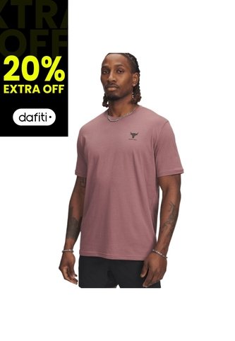 Camiseta Under Armour Pjt Rck Smpl Brnd Ss Hombre-Vino Tinto Under Armour