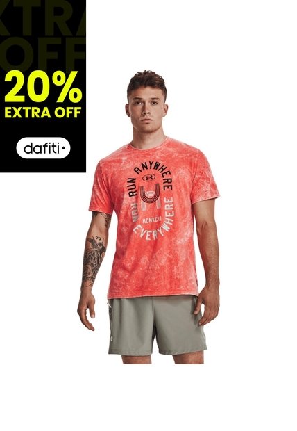 Camiseta Hombre UNDER ARMOUR RUN EVERWHRE TEE Rojo Under Armour