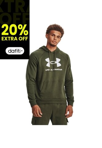 Saco Hombre UNDER ARMOUR RIVAL FLEECE LOGO HD Verde Under Armour Under Armour