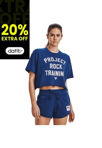 Saco Mujer Under Armour Pjt Rck Ss Crop Rvl Azul Under Armour Under Armour