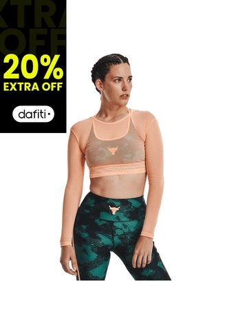 Camiseta Mujer UNDER ARMOUR PJT ROCK SHEER MESH Naranja Under Armour Under Armour
