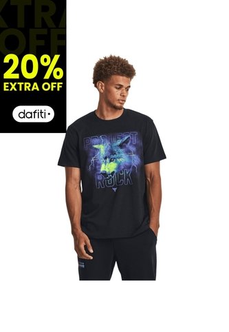 Camiseta Hombre UNDER ARMOUR PJT RCK WOLF HW SS Negro Under Armour Under Armour