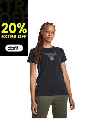 Camiseta Mujer UNDER ARMOUR PJT RCK NGHT SS HW Q Negro Under Armour Under Armour