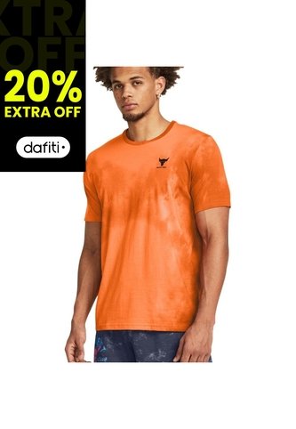 Camiseta Under Armour Pjt Rck Payof Aop Gr-Naranja Under Armour