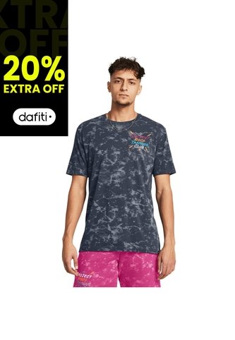 Camiseta Hombre UNDER ARMOUR PJT RCK TC AOP GRAPH Gris Under Armour Under Armour