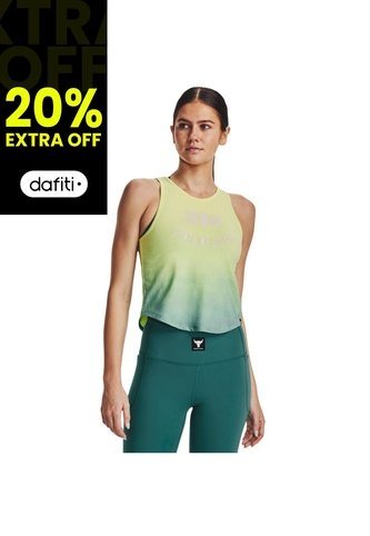 Camiseta Verde Mujer PJT RCK STATE OF MIN 1377450-391-5VR Under Armour Under Armour