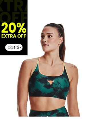 Sujetador Verde Mujer PJT RCK CRSBCK PT BR 1377953-722-5VR Under Armour Under Armour
