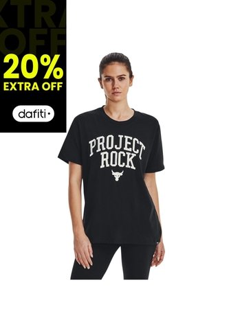 Camiseta PJT ROCK HWT CAMPUS Negro MUJER 1377449-001-N11 Under Armour Under Armour