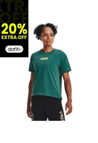 Camiseta UA PJT ROCK GLOBE SS Verde MUJER 1376917-722-5VR Under Armour Under Armour