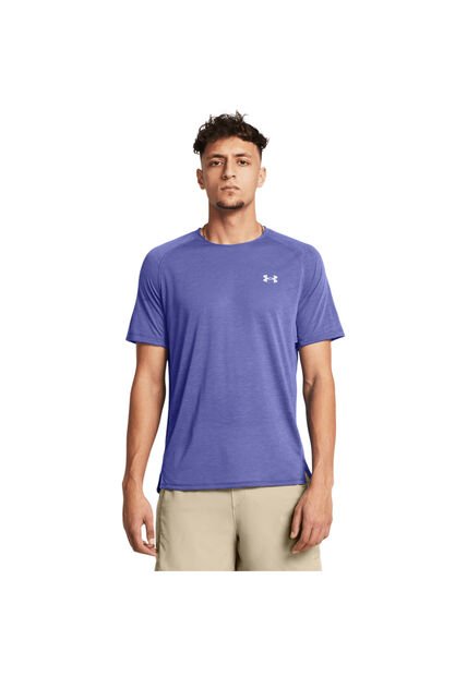 Camiseta Hombre UNDER ARMOUR TRAIL RUN SHORTSLEEV Purpura Under Armour