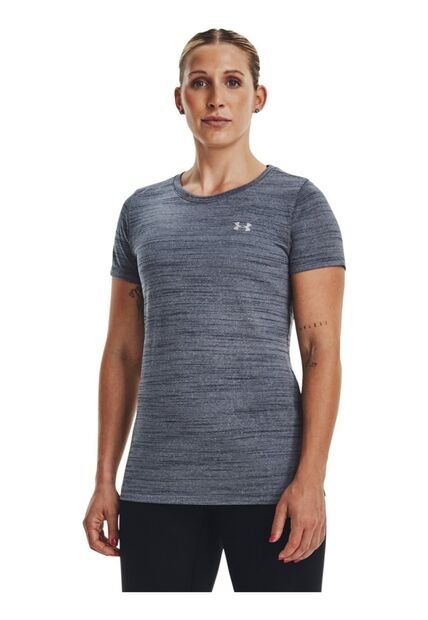 Camiseta Gris Mujer UA TECH TIGER SSC 1376937-044-Y81 Under Armour