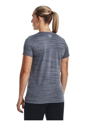 Camiseta Gris Mujer UA TECH TIGER SSC 1376937-044-Y81 Under Armour