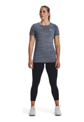 Camiseta Gris Mujer UA TECH TIGER SSC 1376937-044-Y81 Under Armour