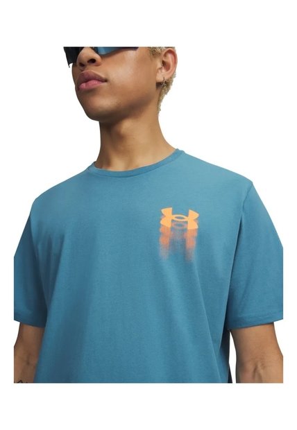 Camiseta Hombre UNDER ARMOUR UA M BLUR LOGO SS Azul Under Armour