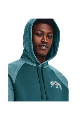 Hoodie Under Armour Rival Wm Clrblock Hd-Verde