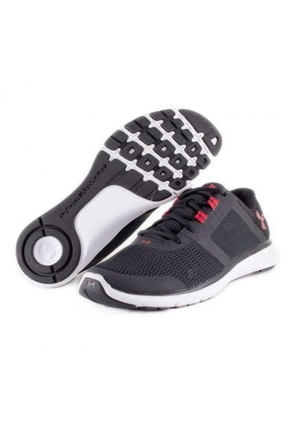 Tenis Negro Under Armour Fuse FST Black Withe Red