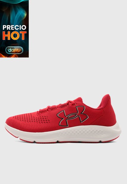 Tenis Running Rojo-Blanco-Negro Rojo Charged Pursuit 3