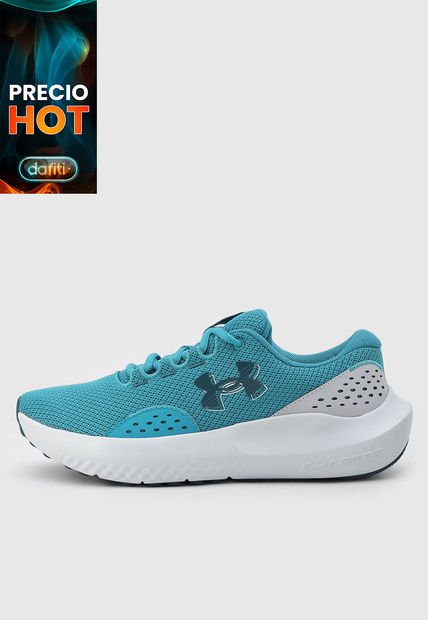 Tenis Running Turquesa-Blanco UNDER ARMOUR Surge 4