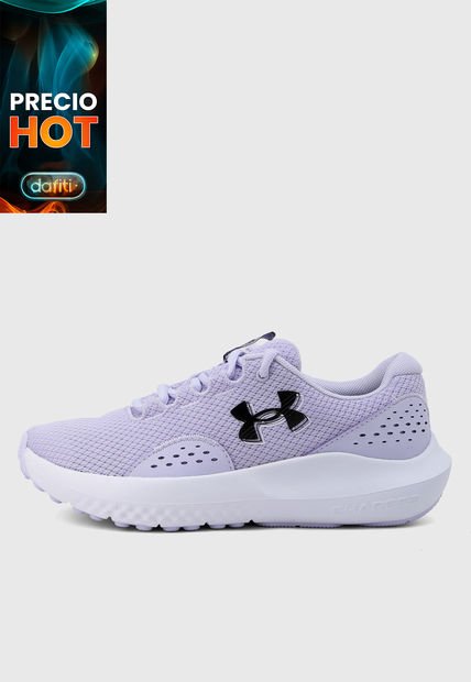 Tenis Running Lila-Blanco-Negro UNDER ARMOUR Charged Surge 4