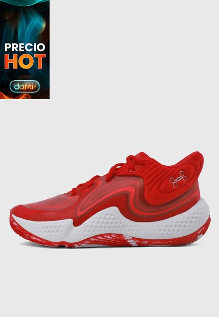 Tenis Basketball Rojo-Blanco UNDER ARMOUR Spawn 6 Mid